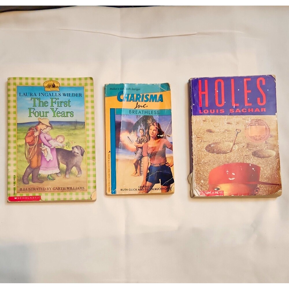Lot of 3 Vintage 80s 90s Childrens YA Books Holes Little House Charisma Inc
